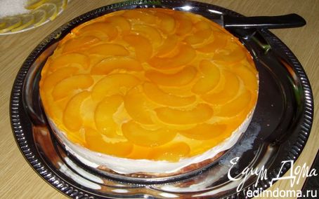 Рецепт Торт творожный с персиками