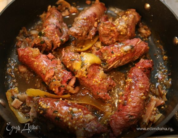 рулеты из мяса с начинкой в духовке пошаговый рецепт с фото | Дзен