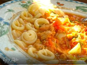Спагетти с тунцом и селедочным маслом