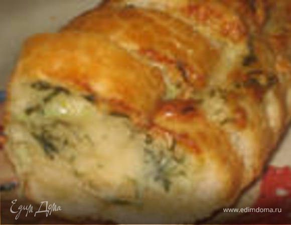 багет с чесноком и зеленью в духовке рецепт | Дзен
