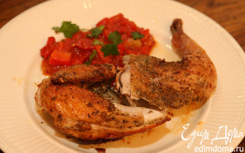 Рецепт Цыпленок с соусом из помидоров и перца