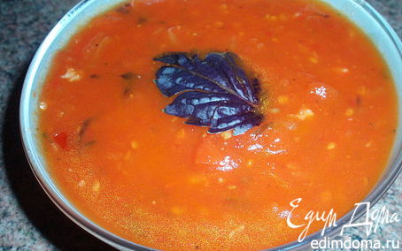 Рецепт Томатный суп с базиликом