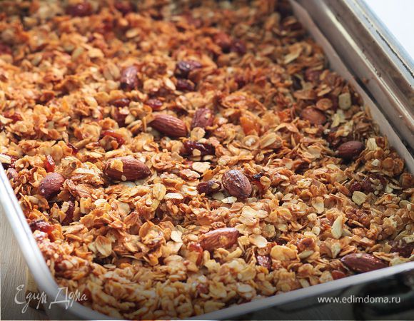 Гранола — домашние мюсли, пошаговый рецепт на ккал, фото, ингредиенты - Юлия Высоцкая
