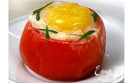 Рецепт Яичница в помидорах