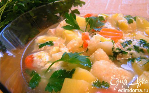 Рецепт Куриный суп с цветной капустой