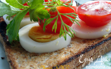Рецепт Хлебцы с томатом и яйцом