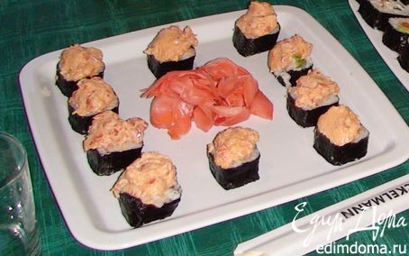 Рецепт Суши, запеченные с лососем