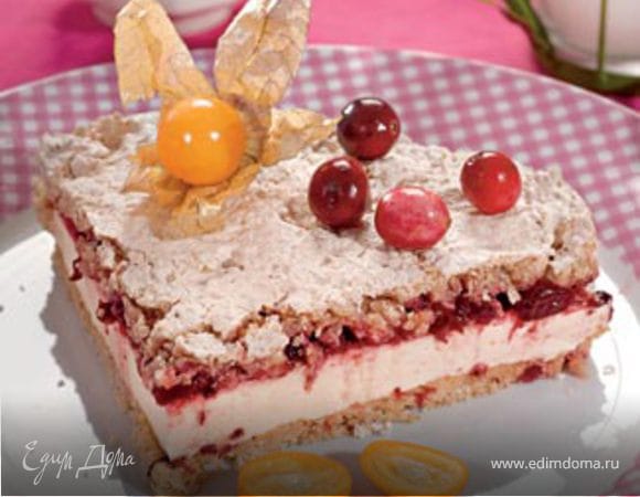 Торт-безе с вишнями — рецепты | Дзен