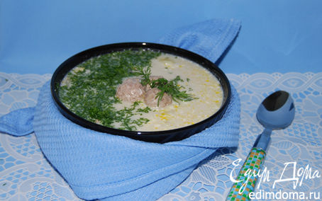 Рецепт Сырный суп с фрикадельками