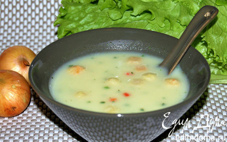 Рецепт Крем-суп сырный с гренками