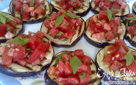 Рецепт Баклажаны-гриль с помидорами и мятой