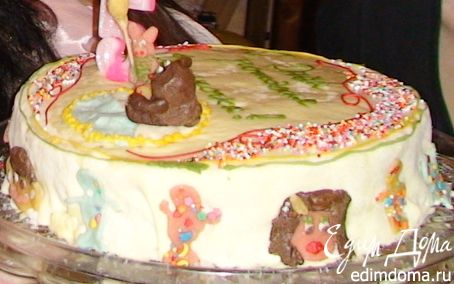 Рецепт Торт на день рождения "Полянка Винни Пуха"