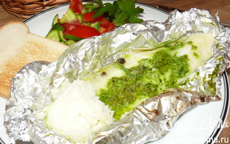 Рецепт Рыба под зелёным соусом