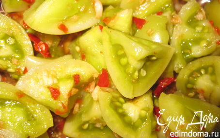 Рецепт Маринованные зеленые помидоры в кисло-сладком, остром маринаде "Закусон"