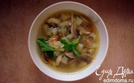 Рецепт Грибной суп с галушками