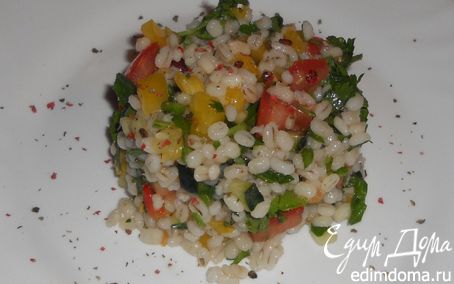 Рецепт Овощной салат с перловой крупой