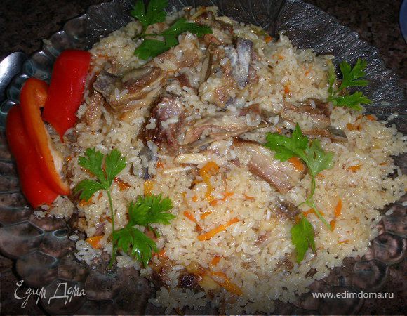 Плов узбекский с говядиной в казане – кулинарный рецепт