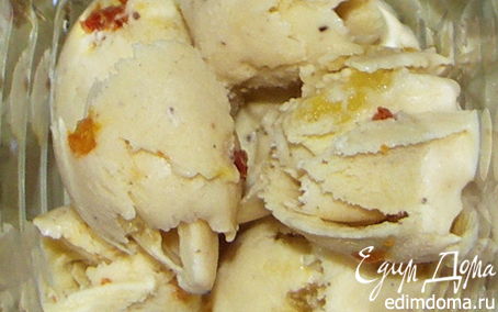 Рецепт Медовое мороженое с кизилом и ананасом