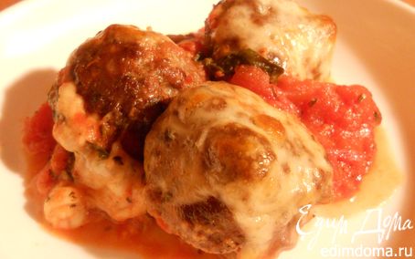Рецепт Котлеты с томатно-базиликовым соусом и моцареллой