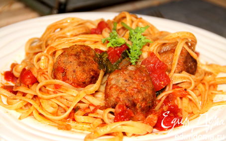 Рецепт Спагетти с мясными шариками