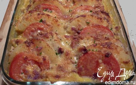 Рецепт Запеканка с индейкой и ананасами по-гавайски