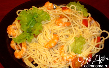 Рецепт Спагетти с креветками