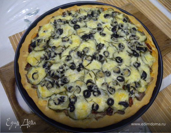 Мягкое тесто для пиццы без дрожжей (+пицца) — рецепт с фото
