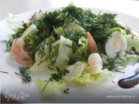 Салат с креветками (Salad with shrimps)