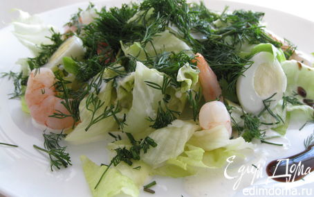 Рецепт Салат с креветками (Salad with shrimps)