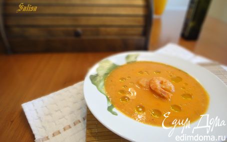 Рецепт Итальянский томатный крем-суп с креветками