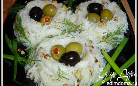 Рецепт Гнезда из рисовой вермишели