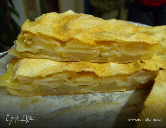 Как приготовить Греческий пирог с сыром, творогом и тестом фило рецепт пошагово