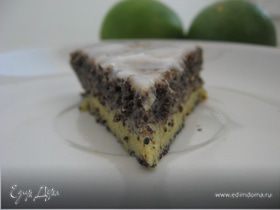 Маковый пирог с лимонной глазурью