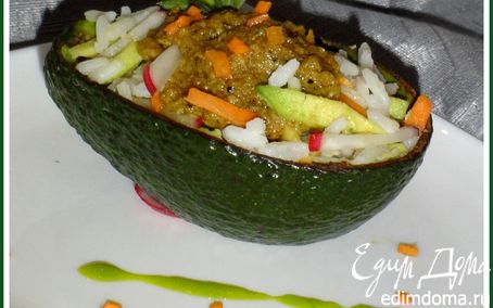 Рецепт Рисово-овощной салат с соусом из авокадо