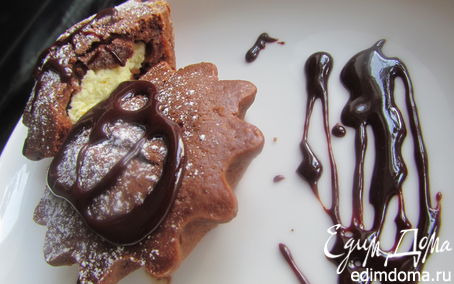 Рецепт Шоколадные кексы с творожной начинкой!