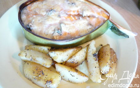 Рецепт Стейки из лосося с голубым сыром