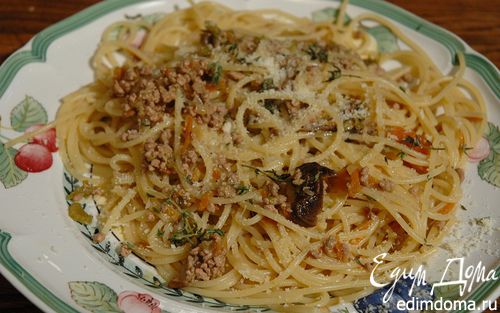 Рецепт Спагетти с телятиной и сельдереем