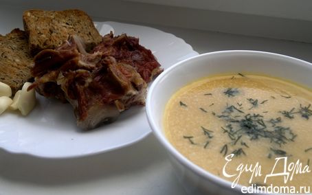 Рецепт Гороховый суп-пюре с копченностями