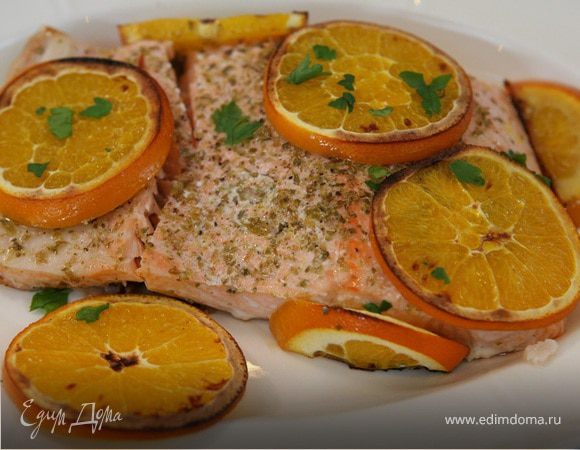 Красная рыба в духовке с апельсинами - рецепт автора Alexandra Zhiveynova