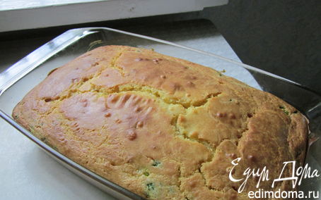 Рецепт Быстрый (заливной) пирог с зелёным луком и яйцом