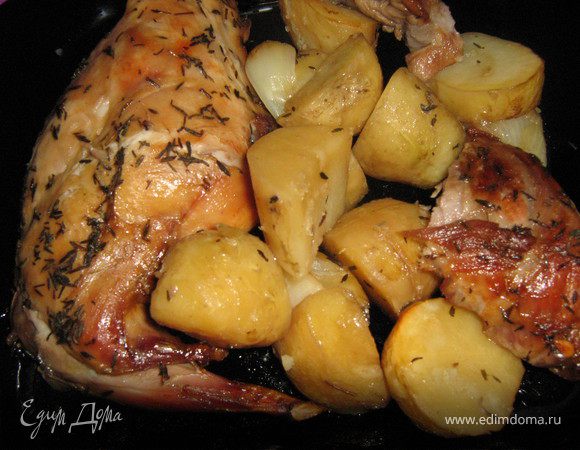Кролик с картошкой в рукаве - пошаговый рецепт с фото на баштрен.рф