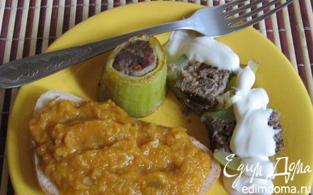 Рецепт Кабачки с мясом в пароварке