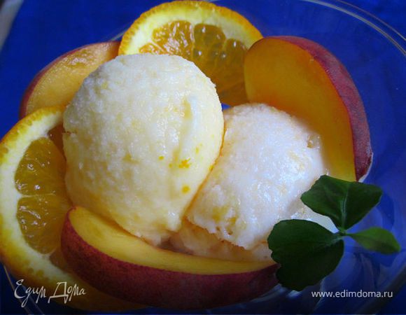 Апельсиновое и персиковое мороженое