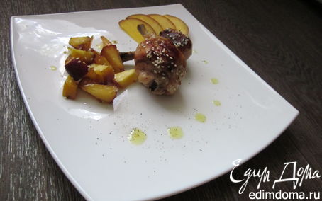 Рецепт Куриные голени с персиком