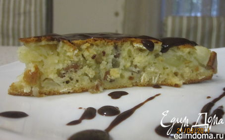 Рецепт Яблочный пирог с медом и овсяными хлопьями