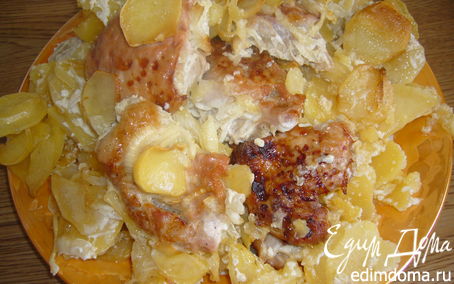 Рецепт Картошка с мясом в духовке