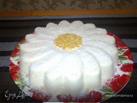 Персиковый торт -суфле "Нежная ромашка"