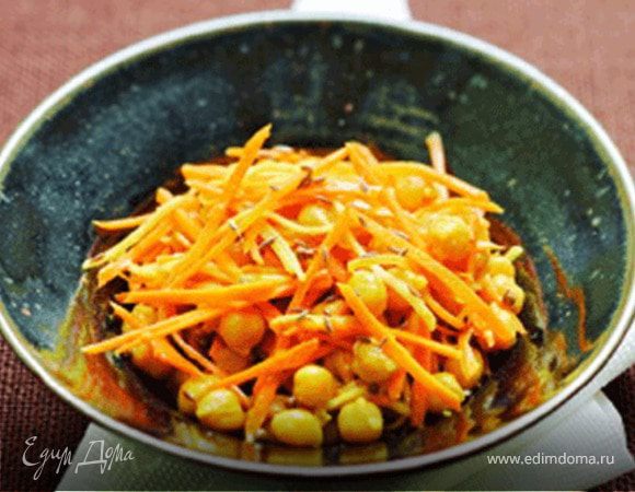 Нут с морковью, репой и индийскими специями