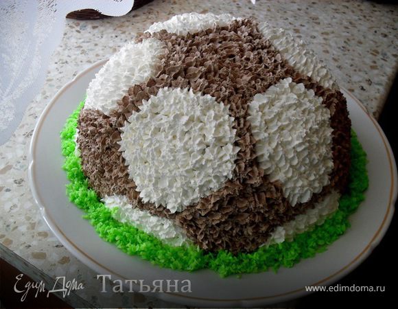 Торт Футбольный мяч — пошаговый фото рецепт