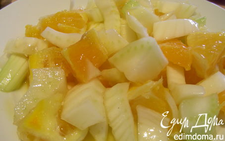 Рецепт Салат из фенхеля и апельсинов с цитрусовой заправкой